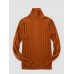 Men Solid Knitting High Neck Skin  friendly Casual Sweater