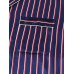 Mens Basic Striped Silk Thin Long Sleeve Home Casual Pajama Set